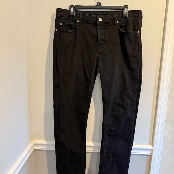 ZADIG & VOLATIRE David Black Jeans Straight Leg Denim Size 33 - Picture 2 of 9
